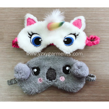 Grey bear blindfold with embroidery